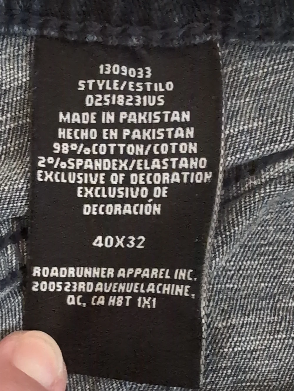 NWOT Sz 40/32 Urban Star Straight-Leg Men's Jeans in Dark Blue Wash